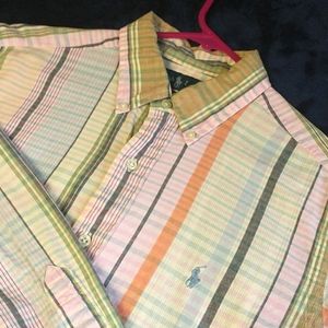 Ralph Lauren multi color plaid button down